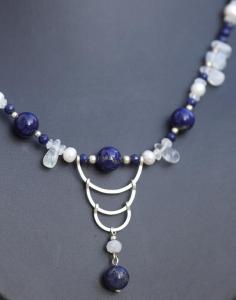 Lapislazuli,Süsswasserperlen,Labradorit